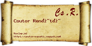 Csutor Renátó névjegykártya