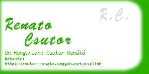 renato csutor business card